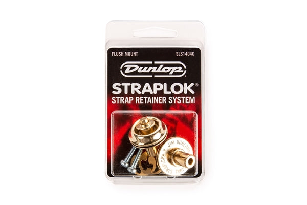 Dunlop SLS1404G Straplok Flush Mount Strap Retainer System, Gold