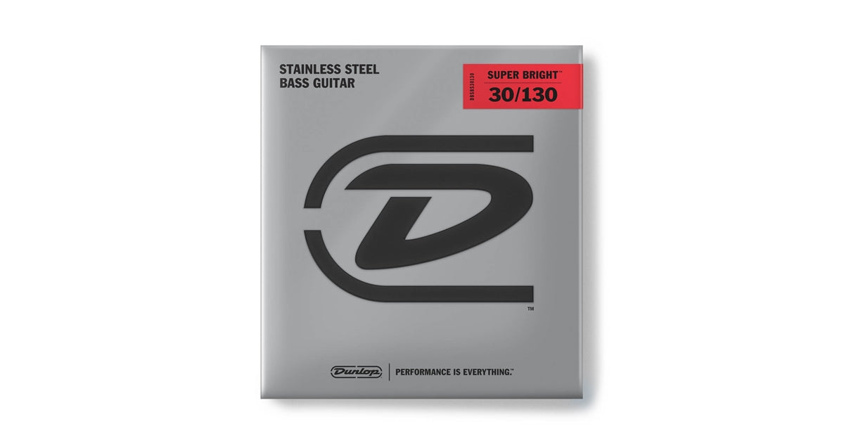 Dunlop DBSBS30130 Super Bright Stainless Steel, Medium Set/6