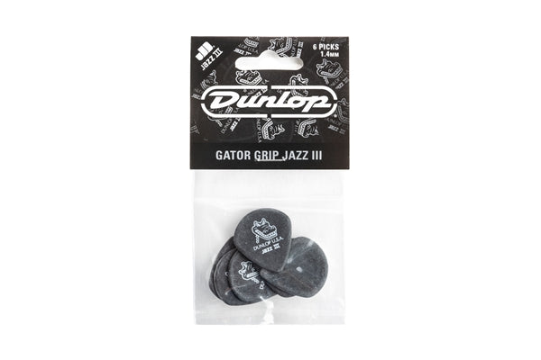 Dunlop 571P1.4 Gator Grip Jazz III 1.4mm Player Pack/6