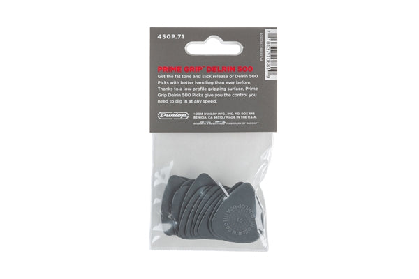 Dunlop 450P071 Prime Grip Delrin 500 .71 mm Player's Pack/12