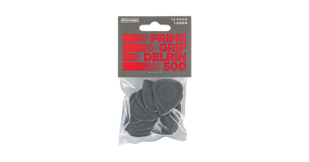 Dunlop 450P150 Prime Grip Delrin 500 1.5 mm Player's Pack/12