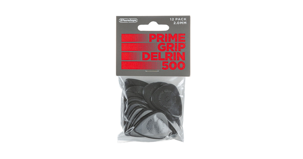 Dunlop 450P200 Prime Grip Delrin 500 2.0 mm Player's Pack/12