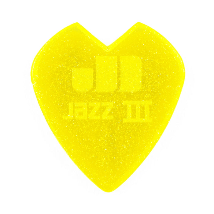 Dunlop 47PKH3NYS Kirk Hammett Jazz III Yellow Glitter Player's Pack/6