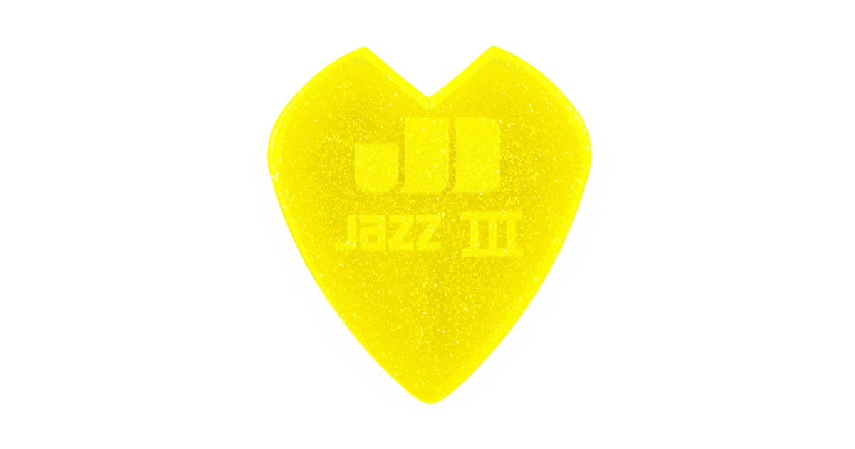 Dunlop 47PKH3NYS Kirk Hammett Jazz III Yellow Glitter Player's Pack/6