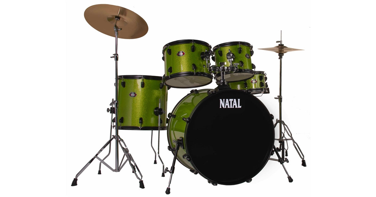 Natal  DNA F22 5 pezzi Acid Green - Black Hardware