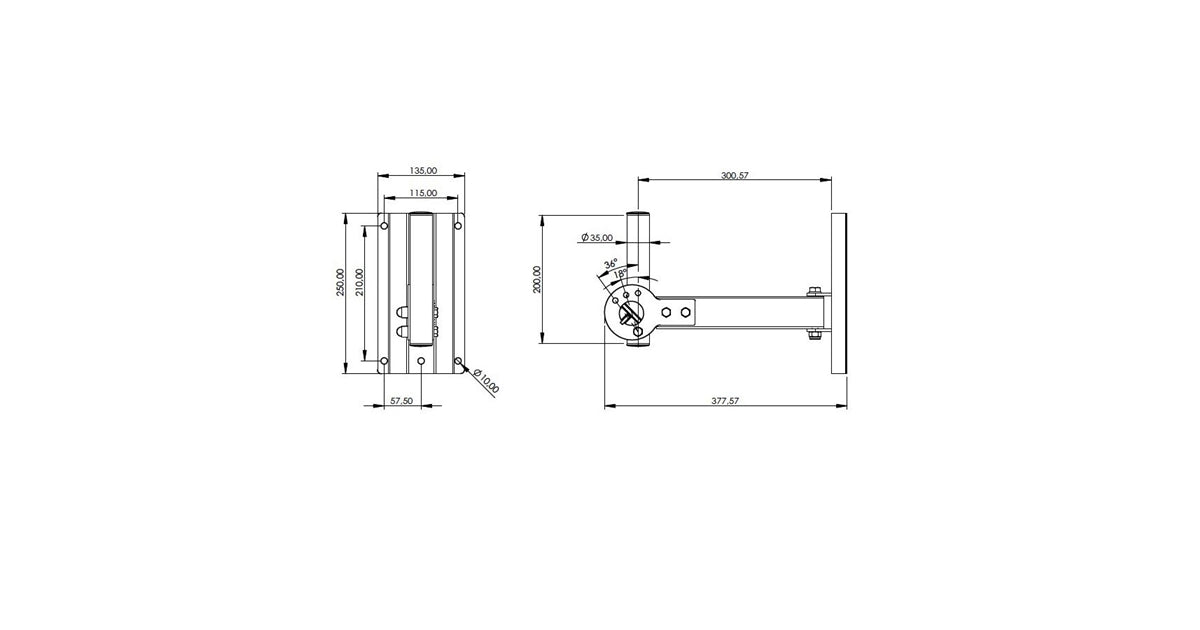 Quik Lok QL/950 Coppia di supporti a muro per casse