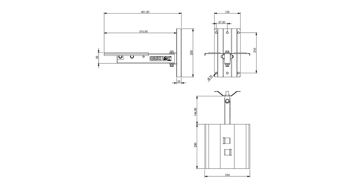 Quik Lok QL/958 Supporto a muro per speaker