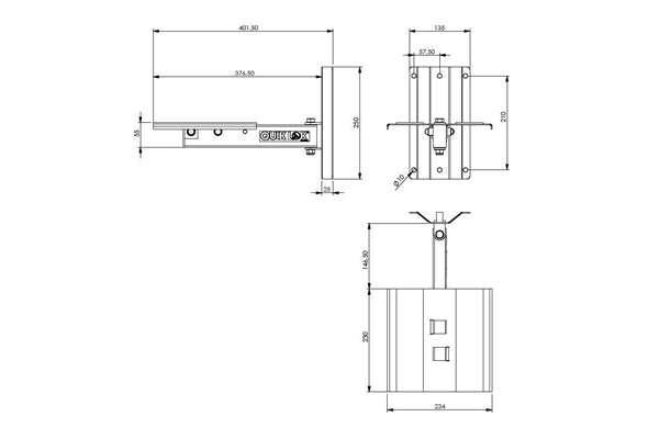 Quik Lok QL/958 Supporto a muro per speaker