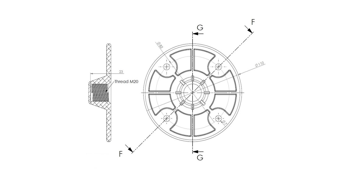 Quik Lok SC/109 Flangia per speaker