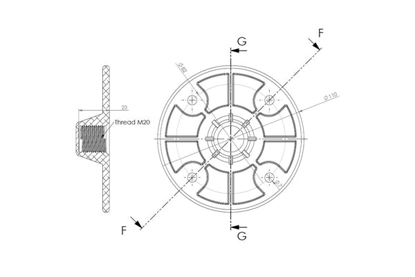 Quik Lok SC/109 Flangia per speaker