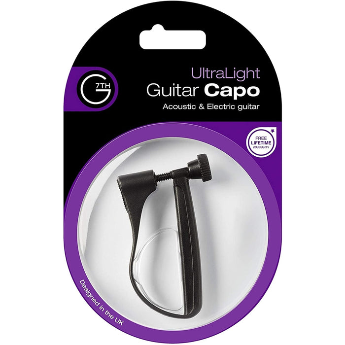 G7TH UltraLight 6 String Black Capo