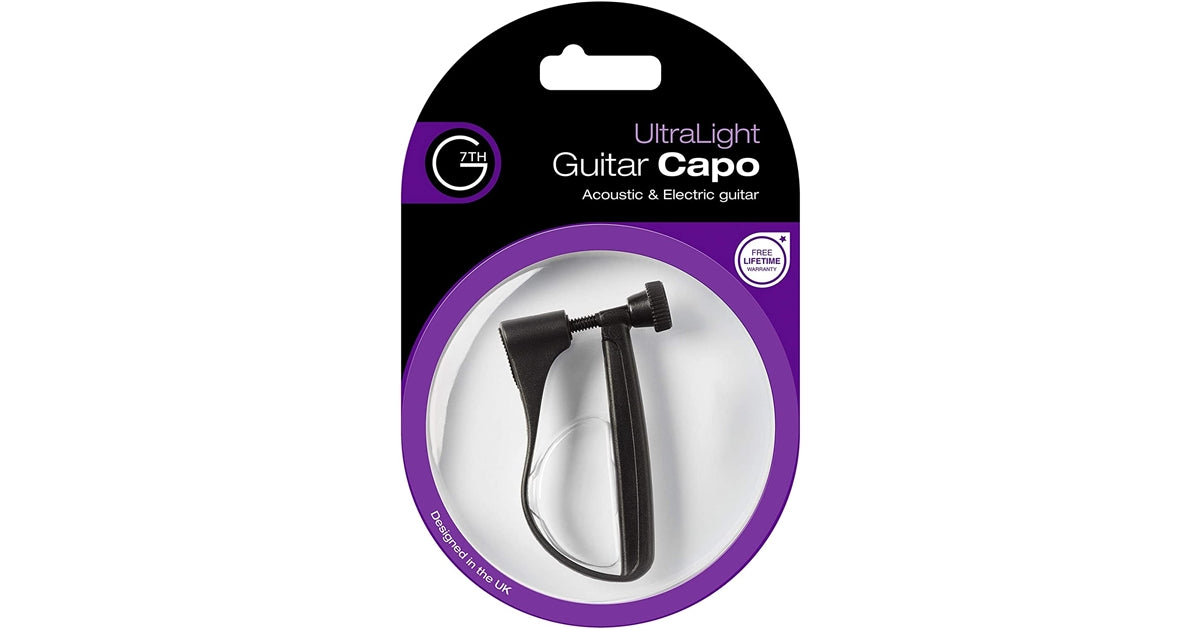 G7TH UltraLight 6 String Black Capo