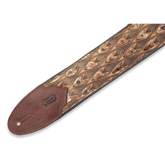 Levy's M4WP-005 Tracolla in pelle Sundance Line Arrowhead Bronze 3""