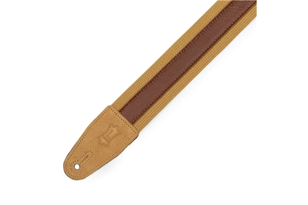 Levy's MC2CG-TAN-TAN Tracolla in cotone Tan con strip in pelle Tan 2""