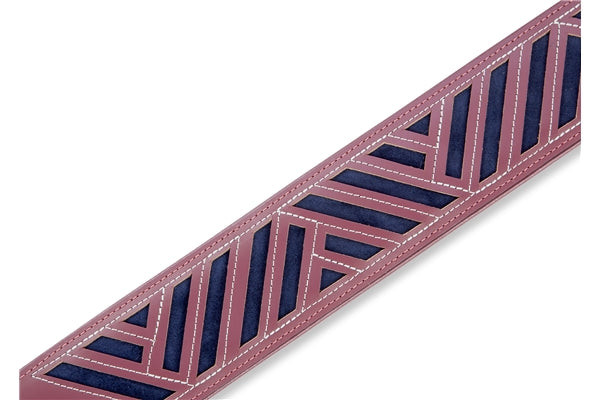 Levy's MC317DCO-BRG_NAV Tracolla in pelle conciata al cromo Diamond Cut Out Burgundy 2 1/2""