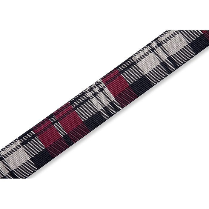 Levy's MC8VIN-010 Tracolla in cotone Garnet Plaid Poly 2""