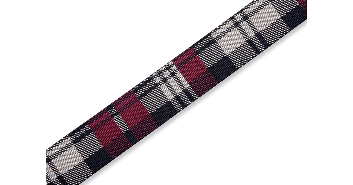 Levy's MC8VIN-010 Tracolla in cotone Garnet Plaid Poly 2""