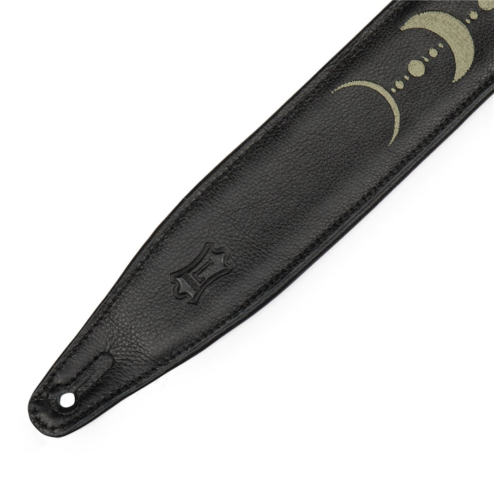 Levy's MG317MP-BLK-GRN Tracolla in pelle Green Moon Phases Black 2 1/2""