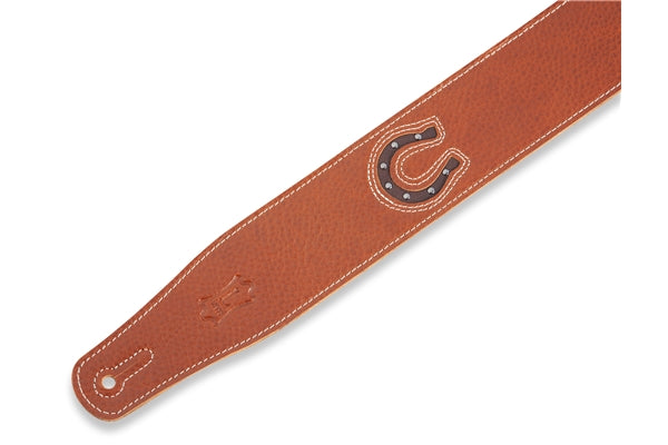 Levy's MGS26L-004 Tracolla in pelle Lucky Line Horseshoe Brown 2 1/2""