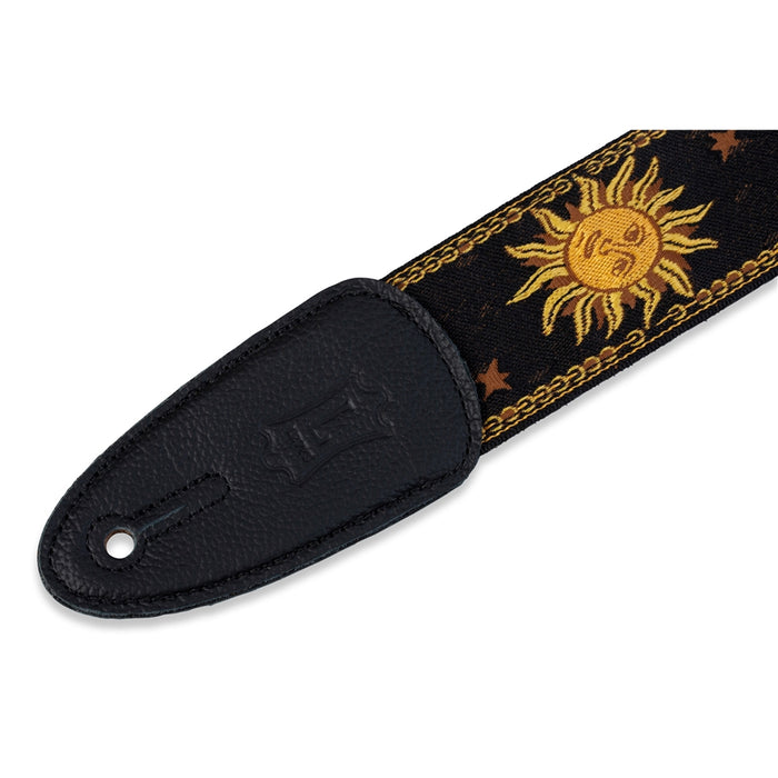 Levy's MPJG-SUN-BLK Tracolla in tessuto Sun Motif Black 2""