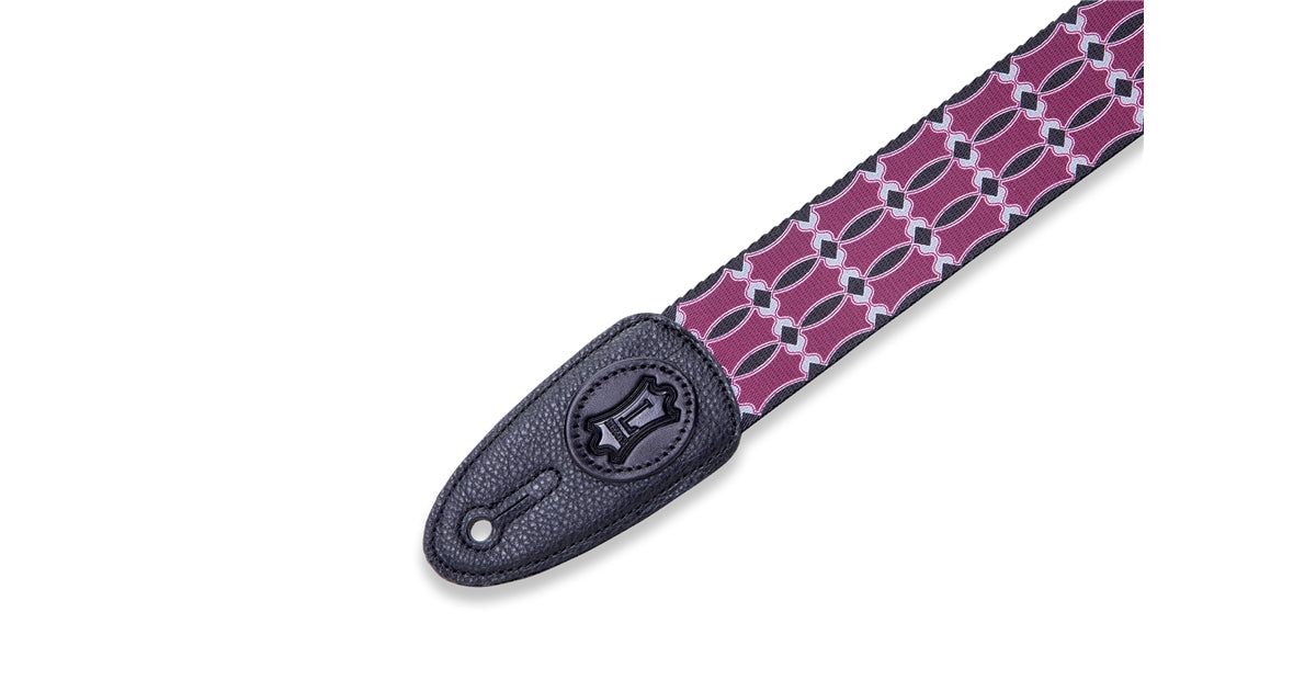 Levy's MPLL-001 Tracolla in poliestere Burgundy & Black 2""