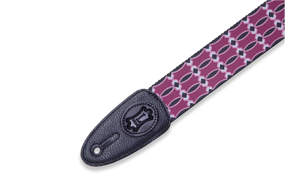 Levy's MPLL-001 Tracolla in poliestere Burgundy & Black 2""