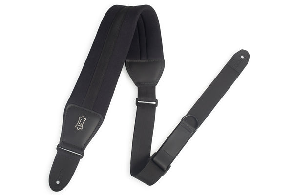 Levy's MRHNP3-BLK Tracolla in neoprene Right Height Solid Noir 3 1/4""