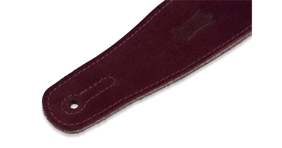 Levy's MS26-BRG Tracolla in pelle scamosciata Burgundy 2 1/2""