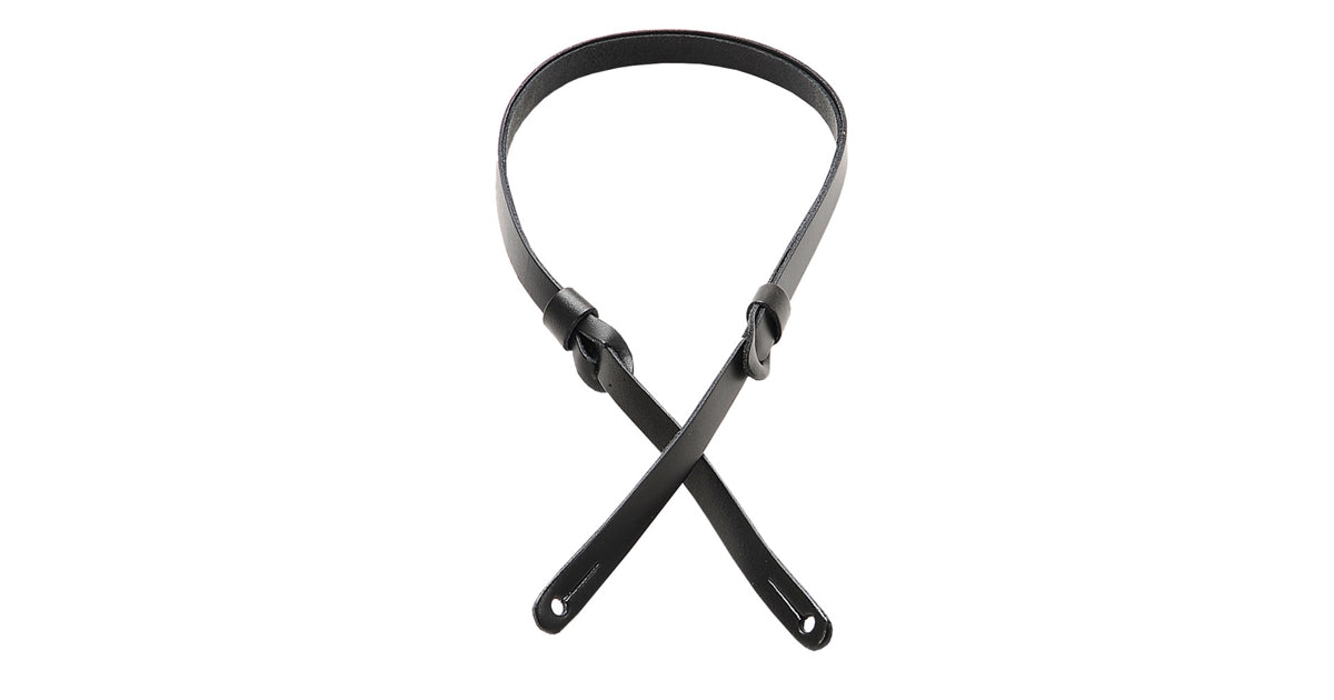 Levy's M19PR-BLK Tracolla per mandolino in pelle conciata al vegetale Black 1/2""