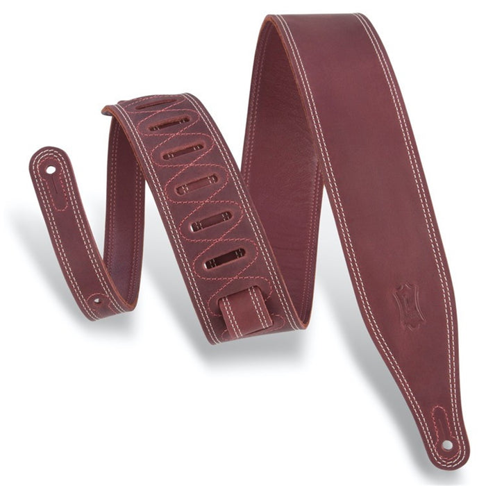 Levy's M17BDS-BRG Tracolla in pelle Burgundy 2 1/2""