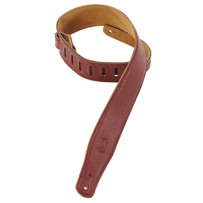 Levy's M26GF-BRG Tracolla in pelle imbottita con retro in pelle scamosciata Burgundy2 1/2""