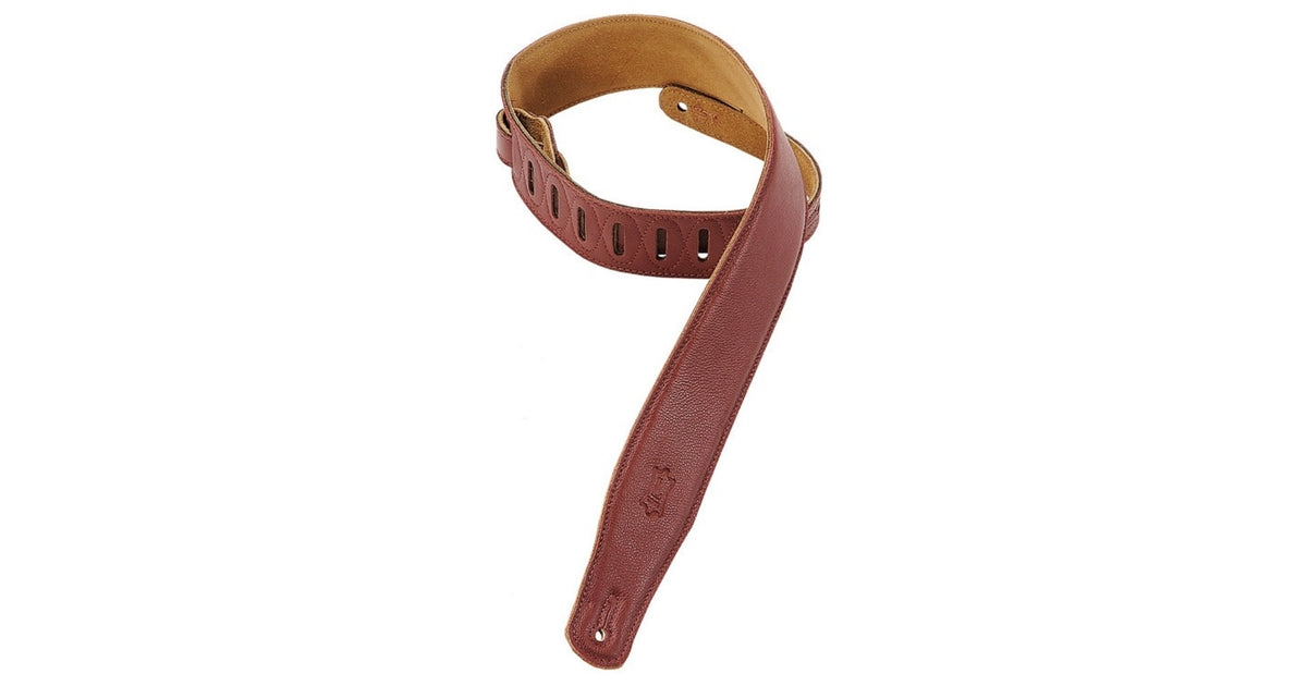 Levy's M26GF-BRG Tracolla in pelle imbottita con retro in pelle scamosciata Burgundy2 1/2""