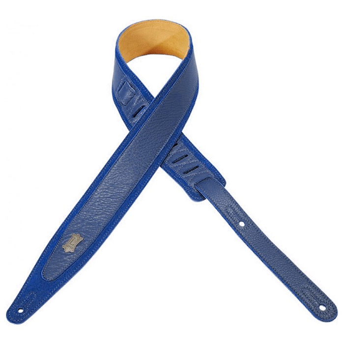 Levy's MS317CO-ROY Tracolla in pelle scamosciata con inserto in pelle Royal Blue 2 1/2""