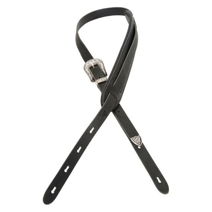 Levy's PM23W-BLK Tracolla in pelle conciata al vegetale Black 1""