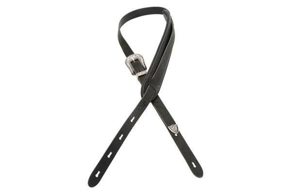 Levy's PM23W-BLK Tracolla in pelle conciata al vegetale Black 1""