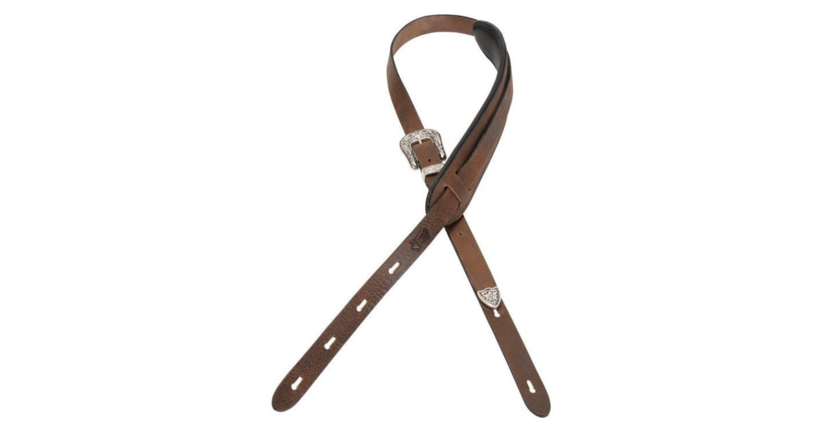 Levy's PM23W-DDB Tracolla in pelle conciata al vegetale Dark Brown 1""