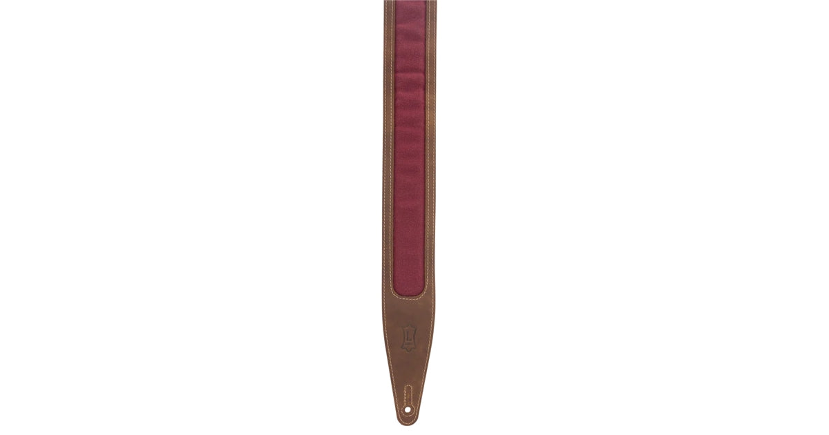 Levy's M317TRI-BRN-BRG Tracolla in pelle Crazy Horse Brown Burgundy 2 1/2""