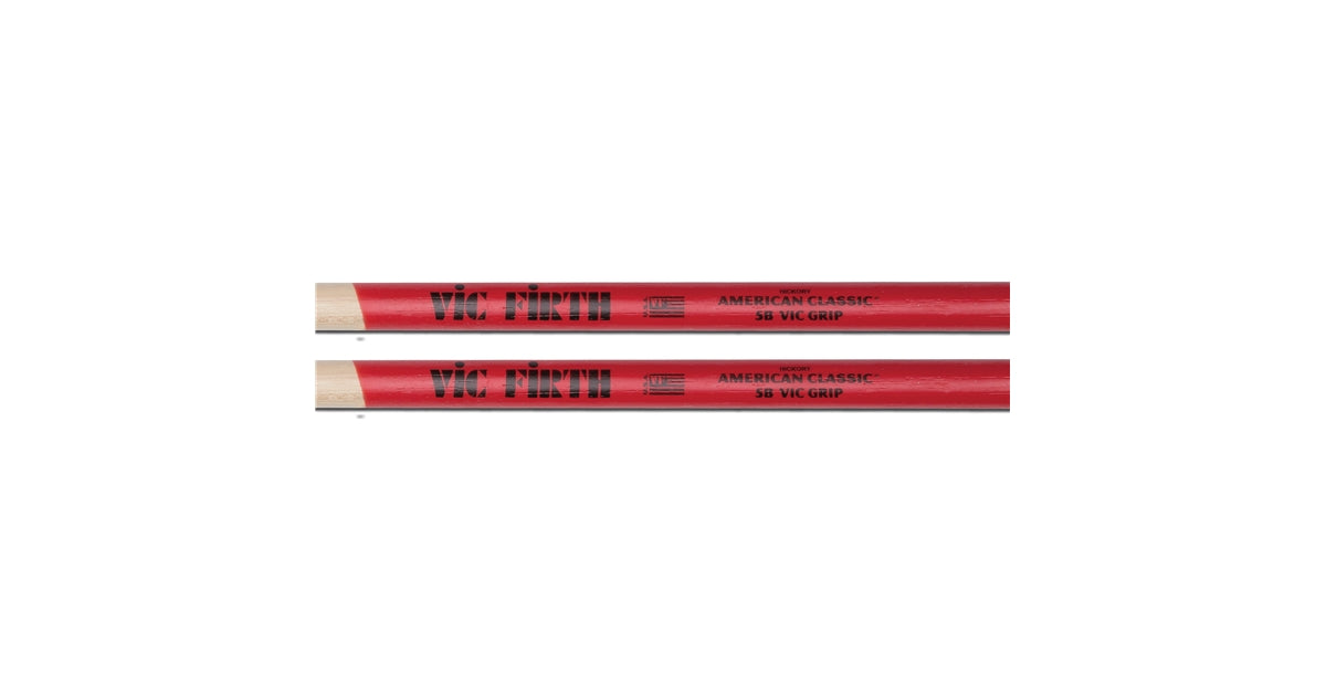 Vic Firth 5BVG - Bacchette American Classic con punta in legno e Vic Grip