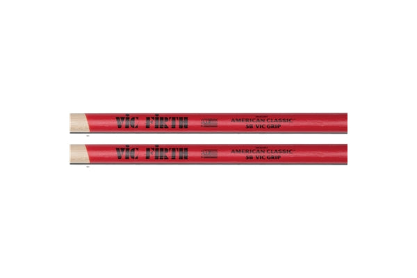 Vic Firth 5BVG - Bacchette American Classic con punta in legno e Vic Grip