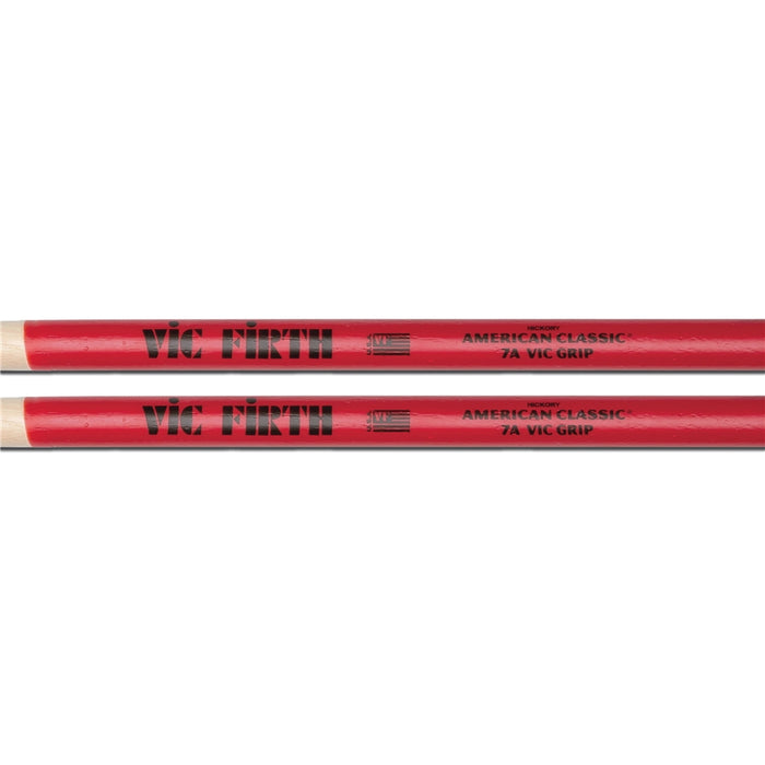 Vic Firth 7AVG - Bacchette American Classic con punta in legno e Vic Grip