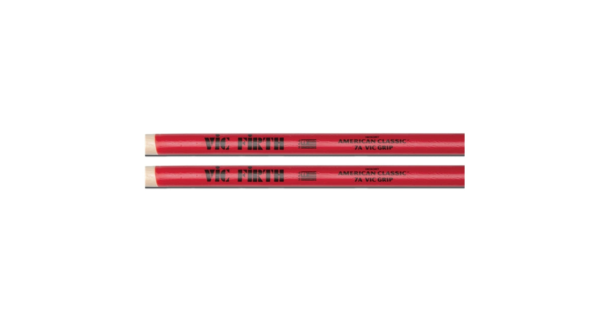 Vic Firth 7AVG - Bacchette American Classic con punta in legno e Vic Grip