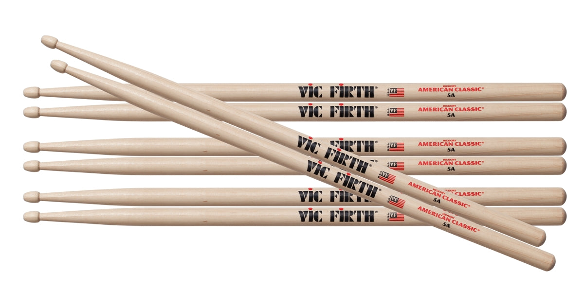 Vic Firth 5A - Bacchette American Classic PACK 3+1