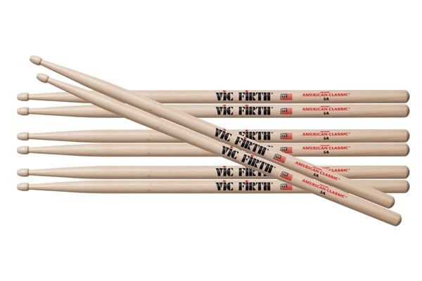 Vic Firth 5A - Bacchette American Classic PACK 3+1