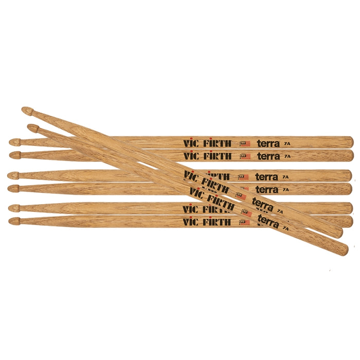 Vic Firth 7AT - Bacchette American Classic TERRA PACK 3+1