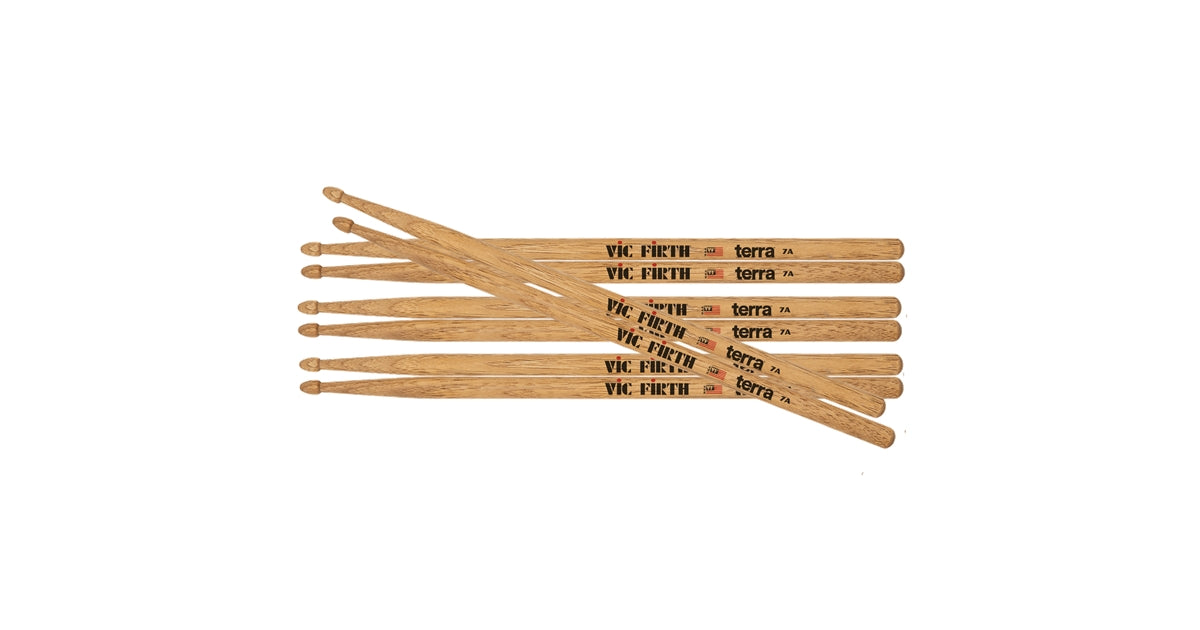 Vic Firth 7AT - Bacchette American Classic TERRA PACK 3+1