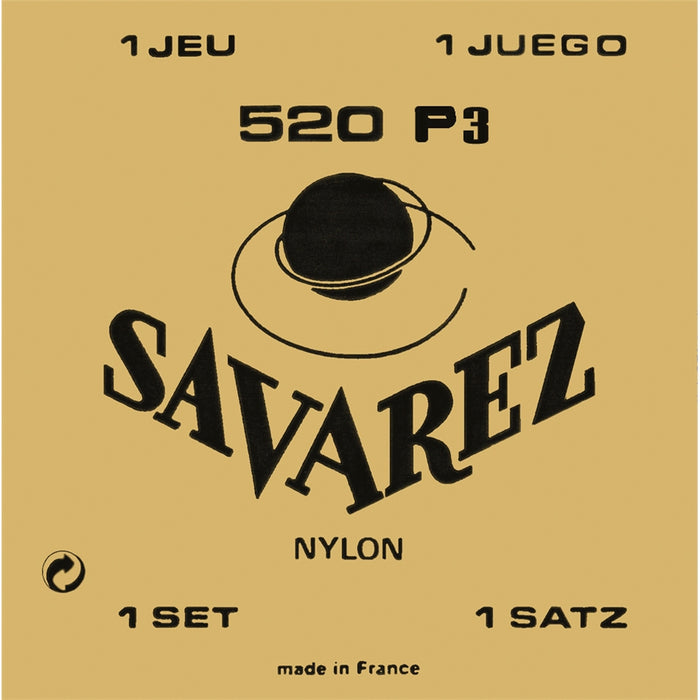 Savarez 520P3 Set con Alti Avvolti in Plastica Chitarra Classica