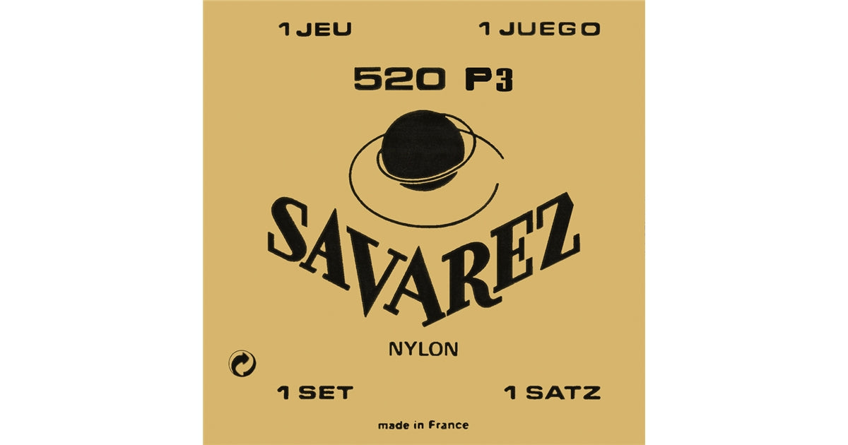 Savarez 520P3 Set con Alti Avvolti in Plastica Chitarra Classica