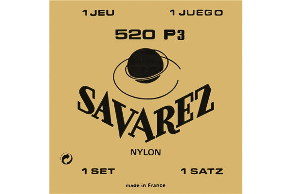 Savarez 520P3 Set con Alti Avvolti in Plastica Chitarra Classica