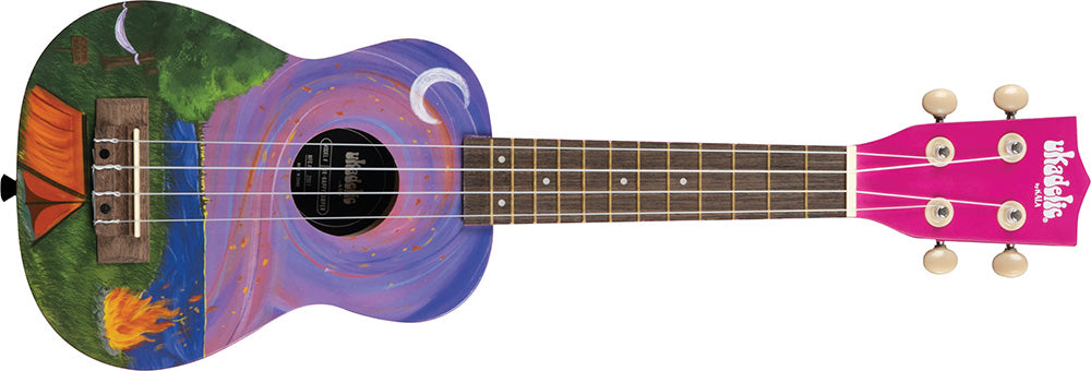 Kala UK-HAPPYCAMPER - Ukulele soprano c/grafiche - c/borsa