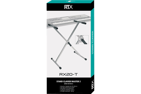 RTX RX20-T Stand a X per Tastiera pesante Telaio Singolo Ball Lock Titanio